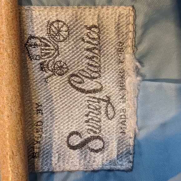 Vintage 70's baby blue shirt trench coat by Surrey Classics - Picture 4 of 9